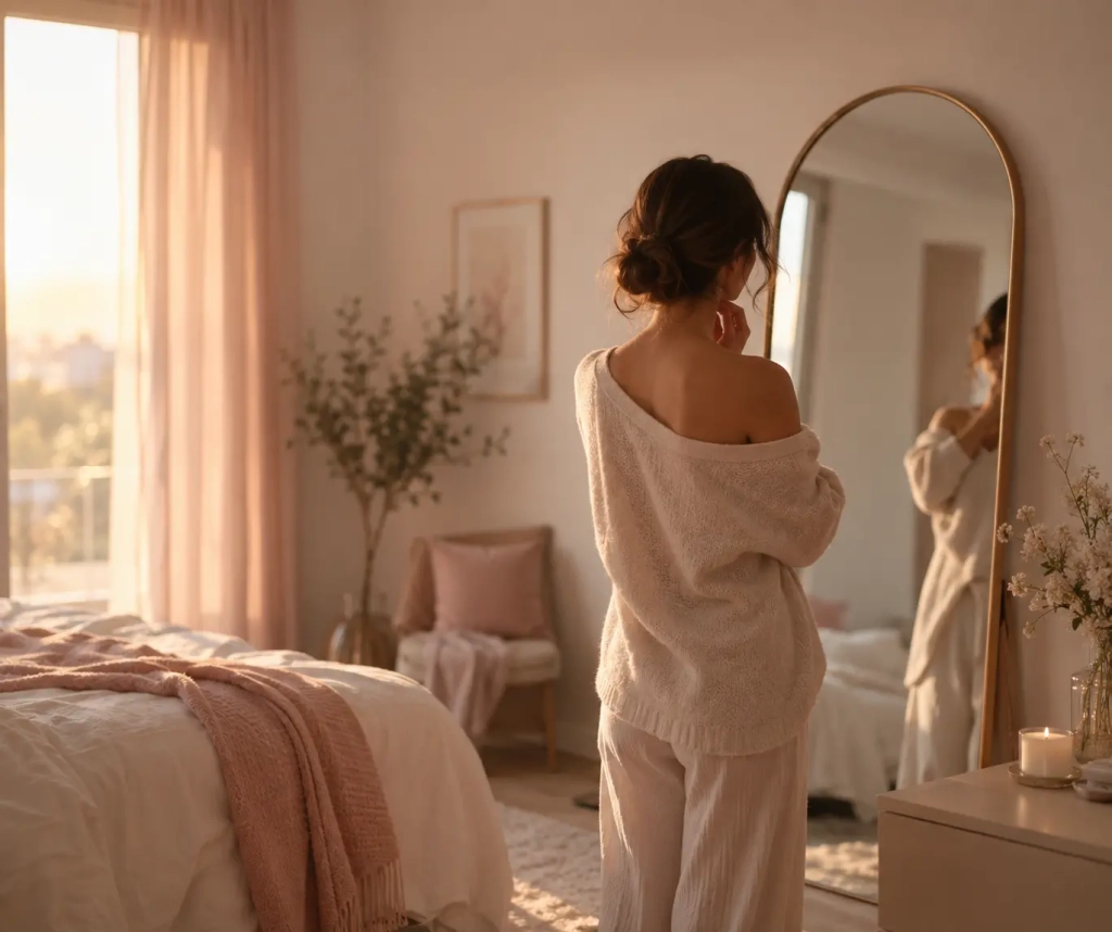 femme reflet miroir